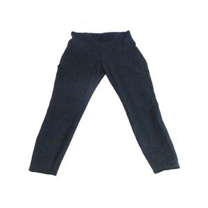 Spanx Womens Leggings L Black Ponte‎ Ankle Length Mid Rise Contour Tummy Shaping